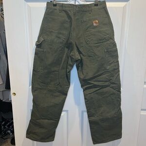 Carhartt Men's Olive Work Pants